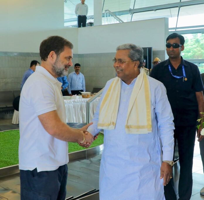 Siddaramaiah with Rahul
